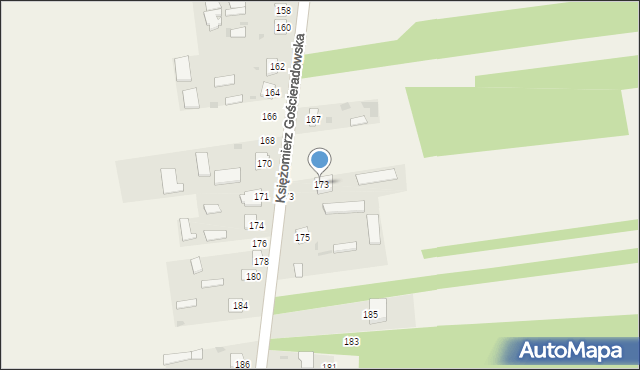 Księżomierz, Księżomierz, 173, mapa Księżomierz