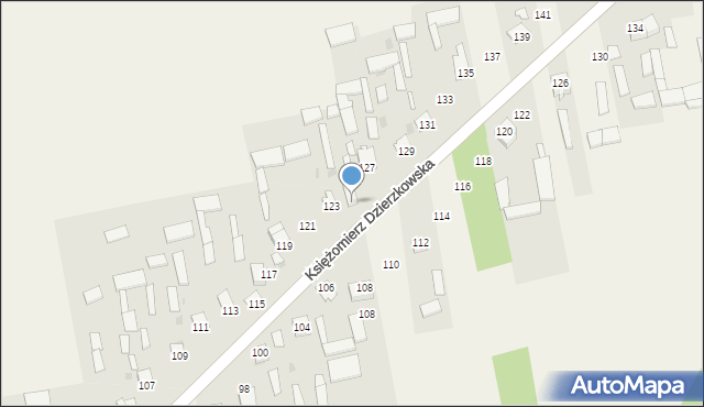 Księżomierz Dzierzkowska, Księżomierz Dzierzkowska, 125, mapa Księżomierz Dzierzkowska