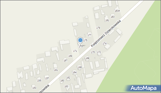 Księżomierz Dzierzkowska, Księżomierz Dzierzkowska, 173, mapa Księżomierz Dzierzkowska