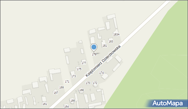 Księżomierz Dzierzkowska, Księżomierz Dzierzkowska, 179, mapa Księżomierz Dzierzkowska