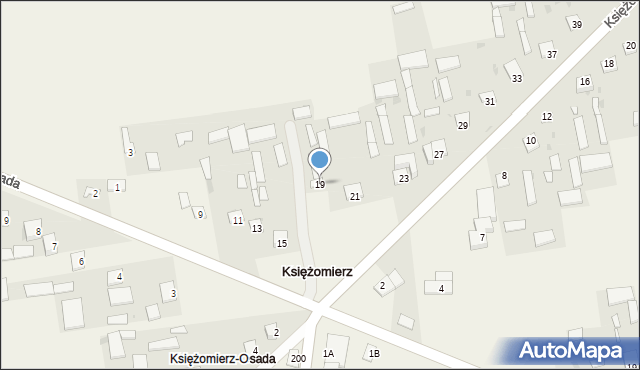 Księżomierz Dzierzkowska, Księżomierz Dzierzkowska, 19, mapa Księżomierz Dzierzkowska