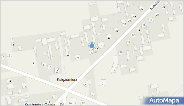 Księżomierz Dzierzkowska, Księżomierz Dzierzkowska, 23, mapa Księżomierz Dzierzkowska