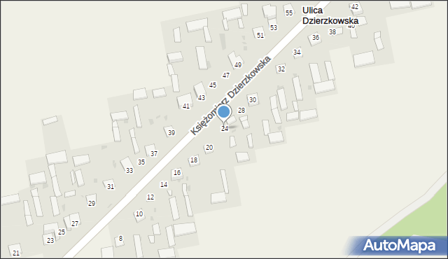 Księżomierz Dzierzkowska, Księżomierz Dzierzkowska, 24, mapa Księżomierz Dzierzkowska