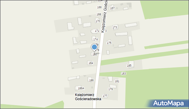 Księżomierz Gościeradowska, Księżomierz Gościeradowska, 180, mapa Księżomierz Gościeradowska