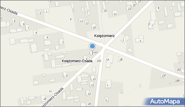 Księżomierz Gościeradowska, Księżomierz Gościeradowska, 2, mapa Księżomierz Gościeradowska