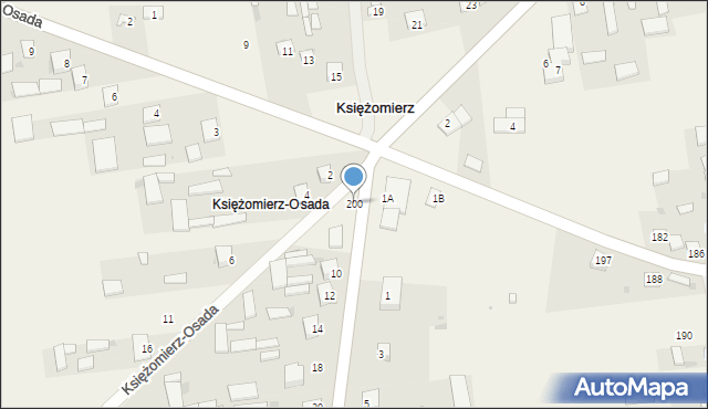 Księżomierz Gościeradowska, Księżomierz Gościeradowska, 200, mapa Księżomierz Gościeradowska