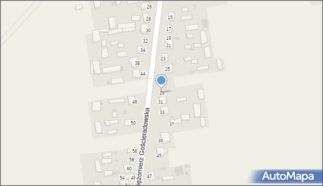 Księżomierz Gościeradowska, Księżomierz Gościeradowska, 29, mapa Księżomierz Gościeradowska