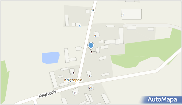 Księżopole, Księżopole, 7, mapa Księżopole