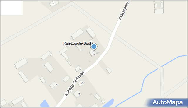 Księżopole-Budki, Księżopole-Budki, 12, mapa Księżopole-Budki