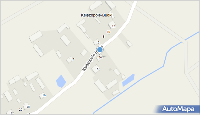 Księżopole-Budki, Księżopole-Budki, 5A, mapa Księżopole-Budki