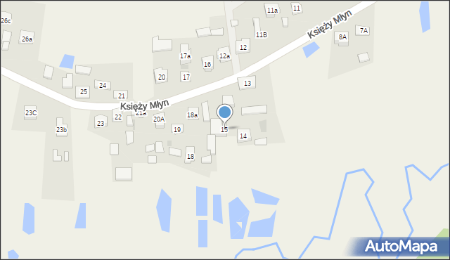 Księży Młyn, Księży Młyn, 15, mapa Księży Młyn