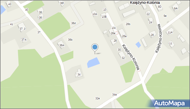Księżyno-Kolonia, Księżyno-Kolonia, 34c, mapa Księżyno-Kolonia
