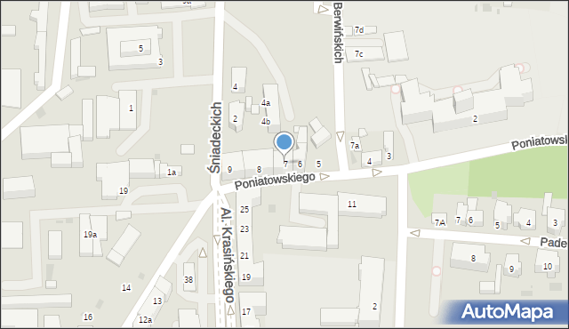 Leszno, Księcia Józefa Poniatowskiego, 7, mapa Leszno