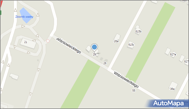 Łódź, Księcia Jeremiego Wiśniowieckiego-Jaremy, 24, mapa Łodzi