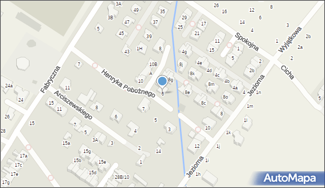 Łomianki, Księcia Henryka Pobożnego, 6, mapa Łomianki