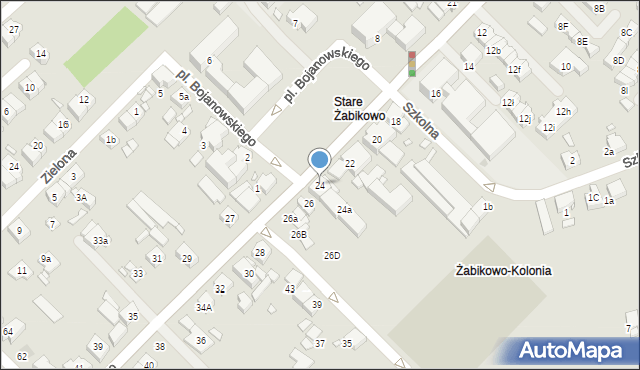 Luboń, Księcia Józefa Poniatowskiego, 24, mapa Luboń