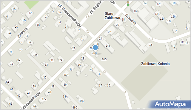 Luboń, Księcia Józefa Poniatowskiego, 26C, mapa Luboń