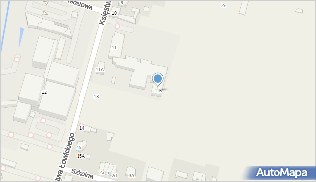 Łyszkowice, Księstwa Łowickiego, 11b, mapa Łyszkowice