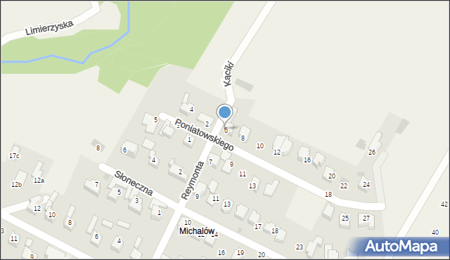 Maniowy, Księcia Józefa Poniatowskiego, 6, mapa Maniowy