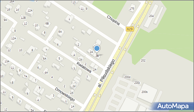 Marki, Księcia Józefa Poniatowskiego, 2B, mapa Marki