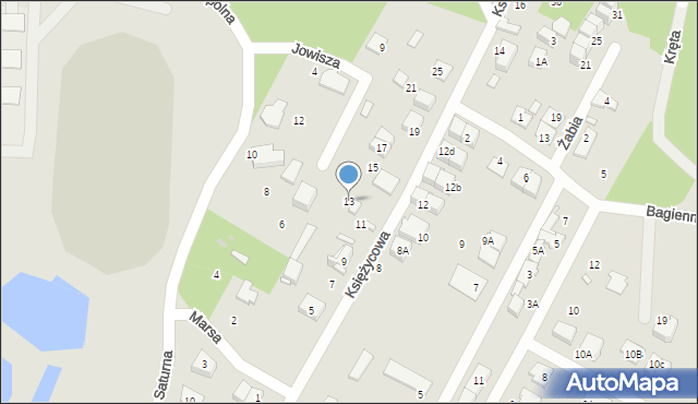 Marki, Księżycowa, 13, mapa Marki