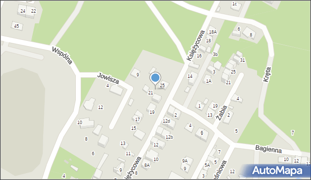 Marki, Księżycowa, 23, mapa Marki