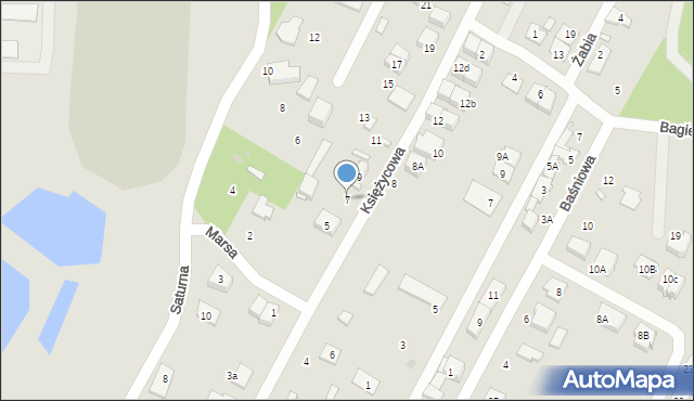 Marki, Księżycowa, 7, mapa Marki