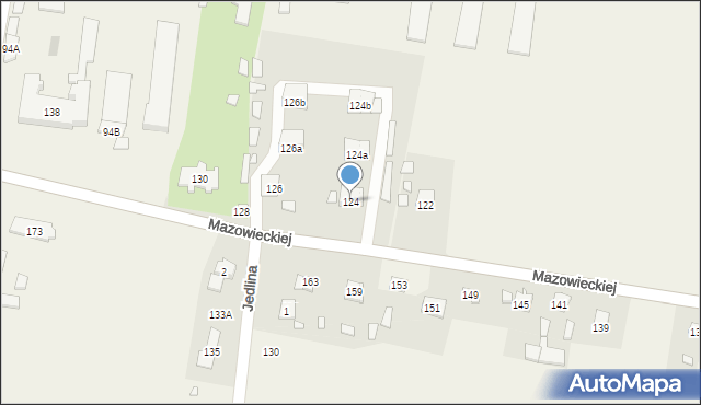 Mienia, Księżnej Mazowieckiej Anny, 124, mapa Mienia