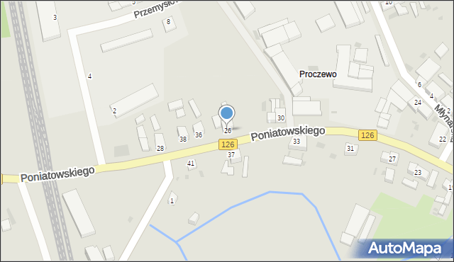 Mieszkowice, Księcia Józefa Poniatowskiego, 26, mapa Mieszkowice