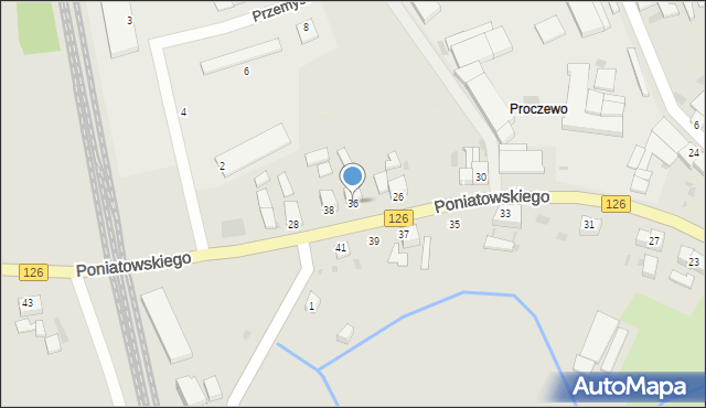 Mieszkowice, Księcia Józefa Poniatowskiego, 36, mapa Mieszkowice