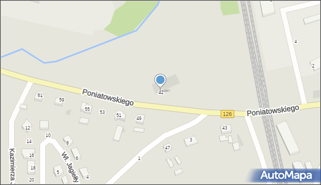 Mieszkowice, Księcia Józefa Poniatowskiego, 42, mapa Mieszkowice