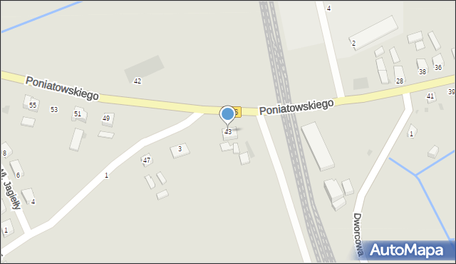 Mieszkowice, Księcia Józefa Poniatowskiego, 43, mapa Mieszkowice