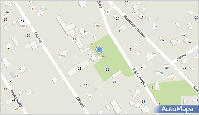 Milanówek, Książenicka, 10, mapa Milanówek