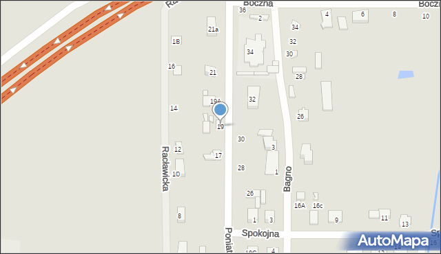 Mszczonów, Księcia Józefa Poniatowskiego, 19, mapa Mszczonów