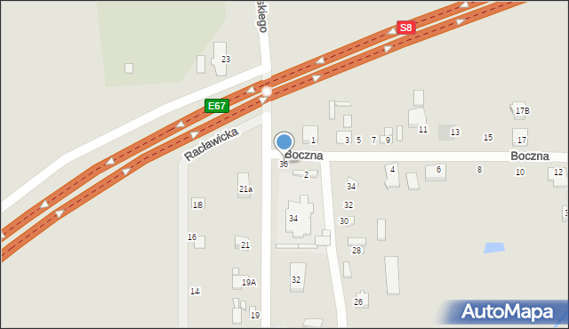 Mszczonów, Księcia Józefa Poniatowskiego, 36, mapa Mszczonów