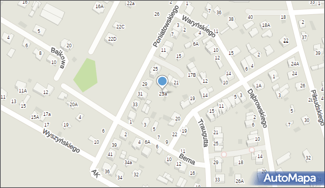 Nasielsk, Księcia Józefa Poniatowskiego, 23a, mapa Nasielsk