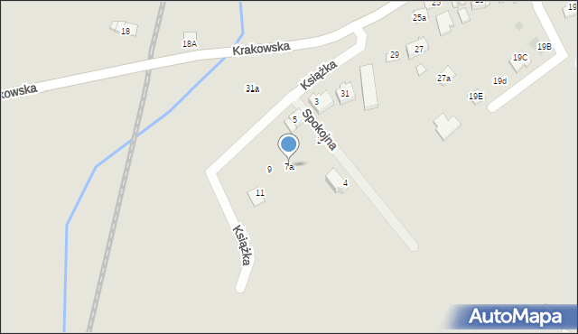 Niepołomice, Książka Franciszka, 7a, mapa Niepołomice