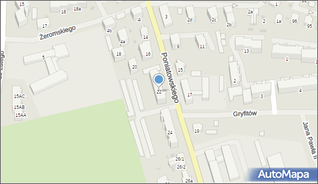 Nowogard, Księcia Józefa Poniatowskiego, 22, mapa Nowogard