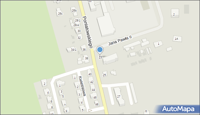 Nowogard, Księcia Józefa Poniatowskiego, 23, mapa Nowogard