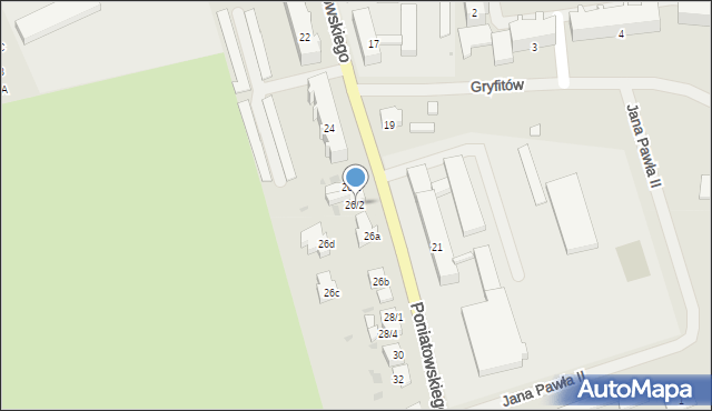 Nowogard, Księcia Józefa Poniatowskiego, 26/2, mapa Nowogard