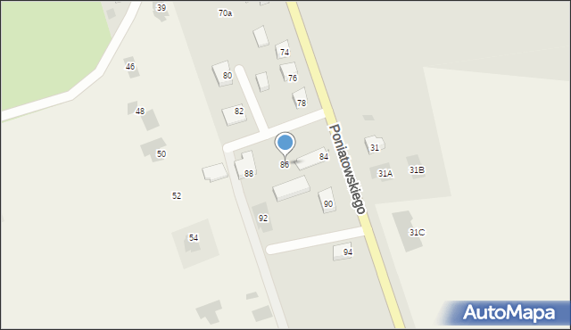 Nowogard, Księcia Józefa Poniatowskiego, 86, mapa Nowogard