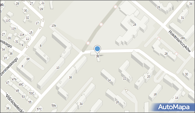 Nowy Sącz, Księcia Józefa Poniatowskiego, 36, mapa Nowego Sącza