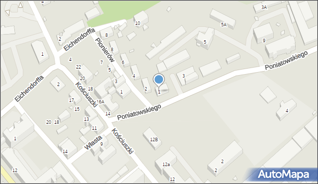 Nysa, Księcia Józefa Poniatowskiego, 1, mapa Nysy