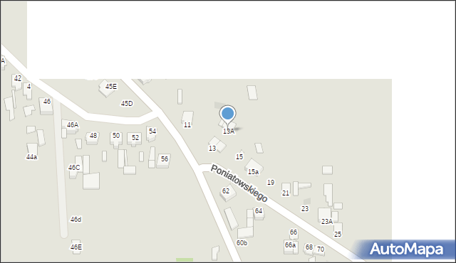 Opatówek, Księcia Józefa Poniatowskiego, 13A, mapa Opatówek