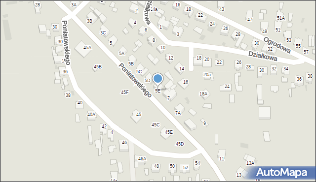 Opatówek, Księcia Józefa Poniatowskiego, 5E, mapa Opatówek