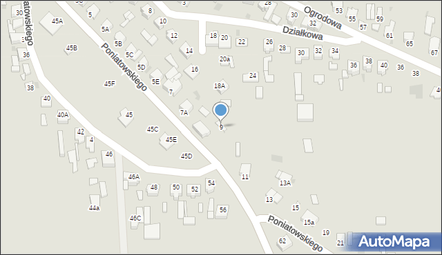 Opatówek, Księcia Józefa Poniatowskiego, 9, mapa Opatówek