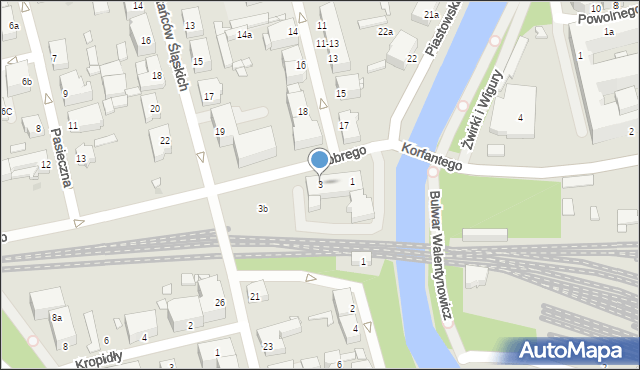 Opole, Księcia Dobrego Jana, 3, mapa Opola