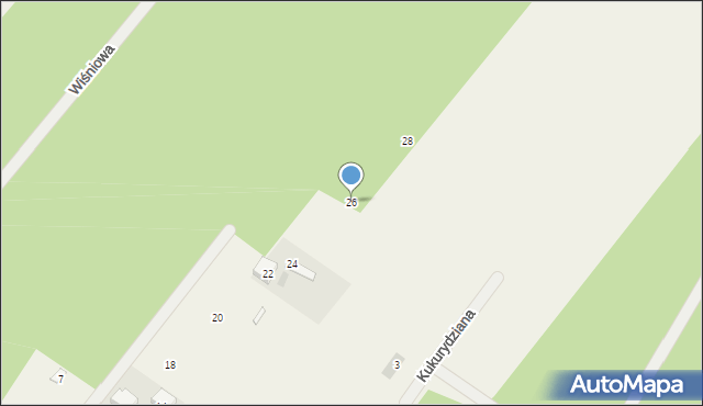 Osiek nad Wisłą, Księżycowa, 26, mapa Osiek nad Wisłą