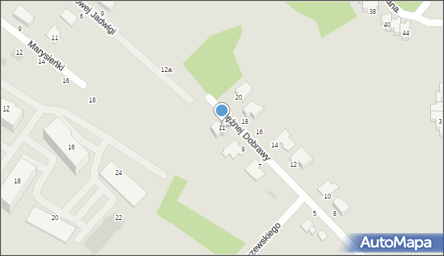 Ostrołęka, Księżnej Dobrawy, 11, mapa Ostrołęka