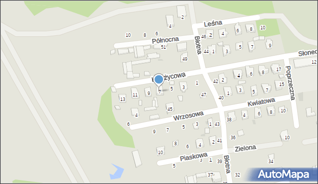 Ostrów Lubelski, Księżycowa, 7, mapa Ostrów Lubelski